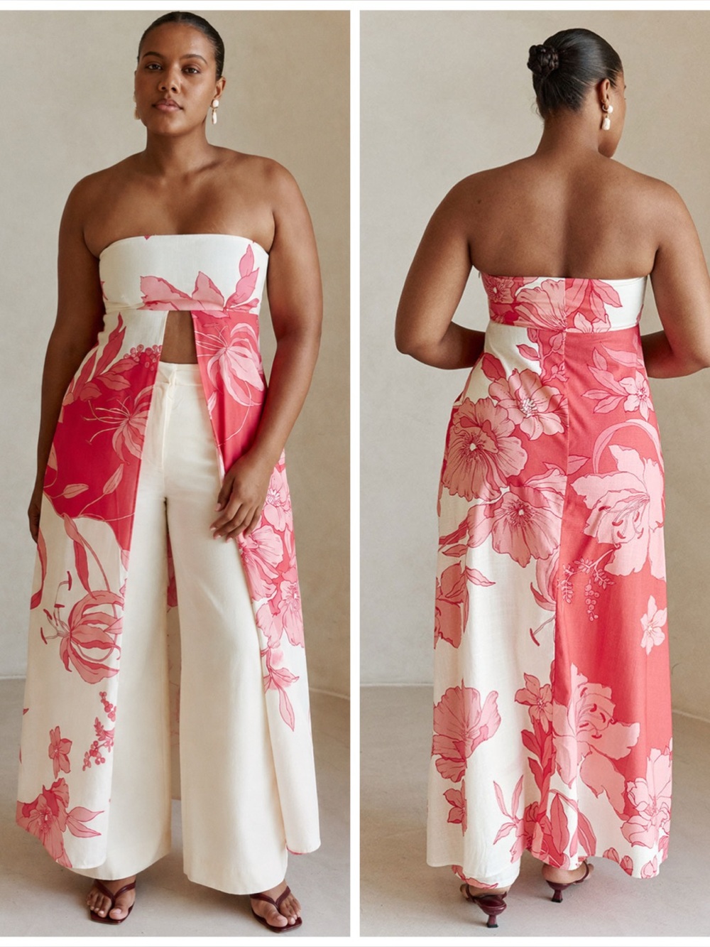 NWT Sabo Lulu Long Maxi Top in Flora Sunset